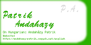 patrik andahazy business card