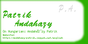 patrik andahazy business card